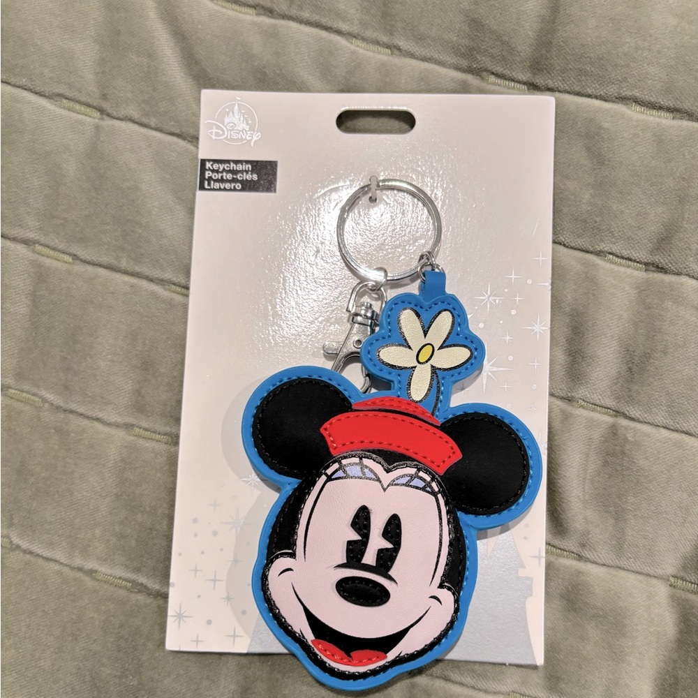 Disney Minnie Mouse Keychain - Blue and Black